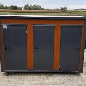 Contenedor sanitario Pabellón WC con cabina triple